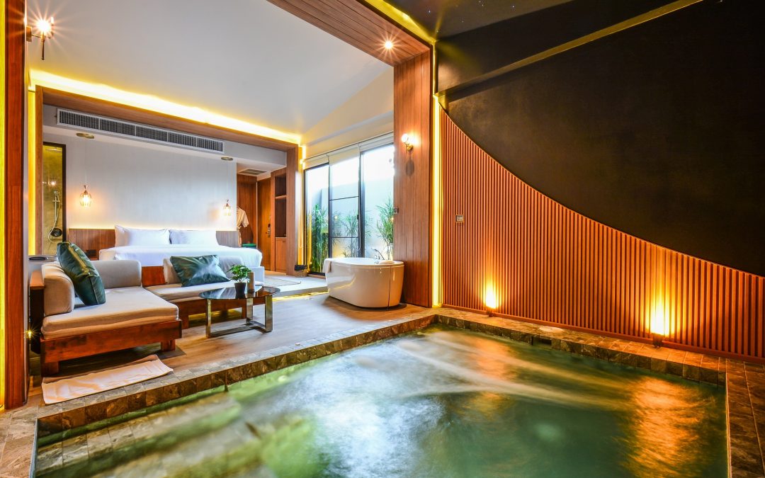 K2 L’amour pool villa ติดตั้งเครื่องปรับอุณหภูมิสระว่ายน้ำ ขนาด 5 kW.